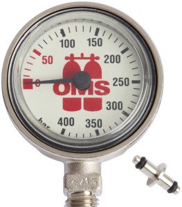 Manometr OMS do stage 400 bar głowica z króćcem