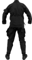 skafander suchy do nurkowania Bare Aquatrek Tech Dry tył.png